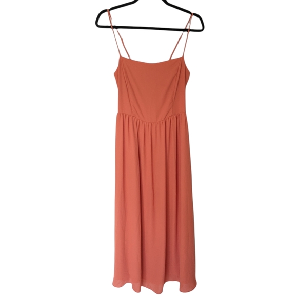 ARITZIA BABATON Noel Sinopia Orange Midi Dress Size 8 #ypo1-8585-10 - Picture 2 of 11